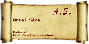 Antal Sára névjegykártya